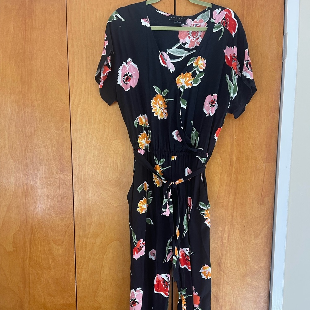 Sanctuary Black Floral Jumpsuit